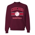 thumbnail image 1 of Wild Bobby City of Chicago CHI Basketball Fantasy Fan Sports Unisex Crewneck Sweatshirt, Maroon, 3X-Large, 1 of 5