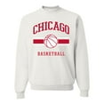 thumbnail image 1 of Wild Bobby City of Chicago CHI Basketball Fantasy Fan Sports Unisex Crewneck Sweatshirt, White, X-Large, 1 of 5