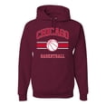 thumbnail image 1 of Wild Bobby City of Chicago CHI Basketball Fantasy Fan Sports Unisex Hoodie Sweatshirt, Maroon, XX-Large, 1 of 5