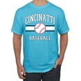 thumbnail image 1 of Wild Bobby City of Cincinnati Baseball Fantasy Fan Sports Men's T-Shirt, Light Turquoise, 4X-Large, 1 of 6