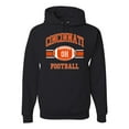 thumbnail image 1 of Wild Bobby City of Cincinnati CIN American Football Fantasy Fan | Mens Sports Hooded Sweatshirt Graphic Hoodie, Black, Large, 1 of 3