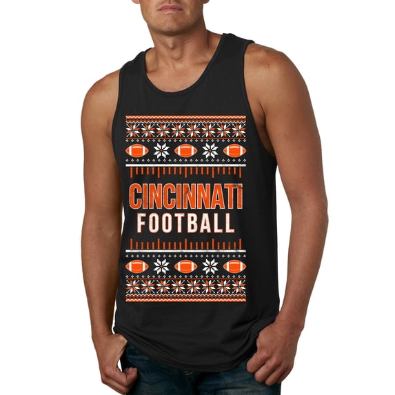 Wild Bobby City of Cincinnati CIN American Football Fantasy Fan Sports Men Tank Top, Black, 3X-Large