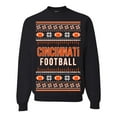 thumbnail image 1 of Wild Bobby City of Cincinnati CIN American Football Fantasy Fan Sports Unisex Crewneck Sweatshirt, Black, 4X-Large, 1 of 1