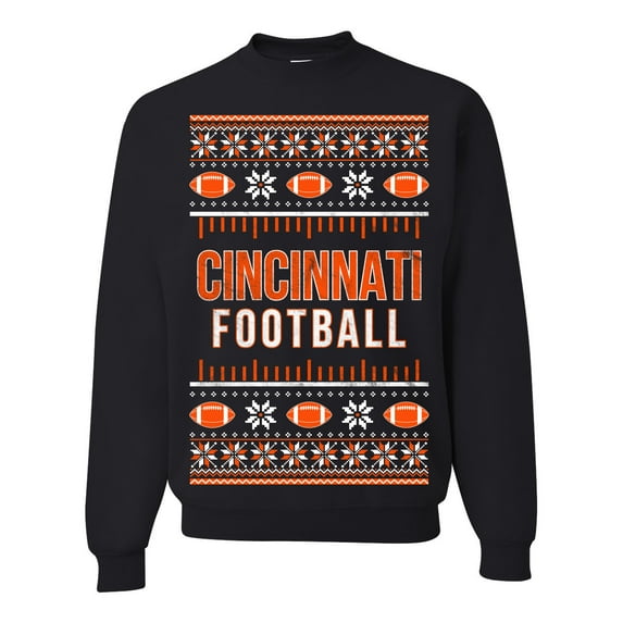 Wild Bobby City of Cincinnati CIN American Football Fantasy Fan Sports Unisex Crewneck Sweatshirt, Black, Large