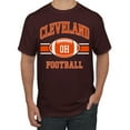 thumbnail image 1 of Wild Bobby City of Cleveland CLE American Football Fantasy Fan Sports Men's Graphic T-Shirt, Brown, 4XL, 1 of 3