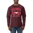 thumbnail image 1 of Wild Bobby City of Columbus Hockey Fantasy Fan Sports Men's Long Sleeve Shirt, Maroon, XX-Large, 1 of 5
