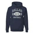 thumbnail image 1 of Wild Bobby City of Dallas DAL American Football Fantasy Fan | Mens Sports Hooded Sweatshirt Graphic Hoodie, Navy, Small, 1 of 3