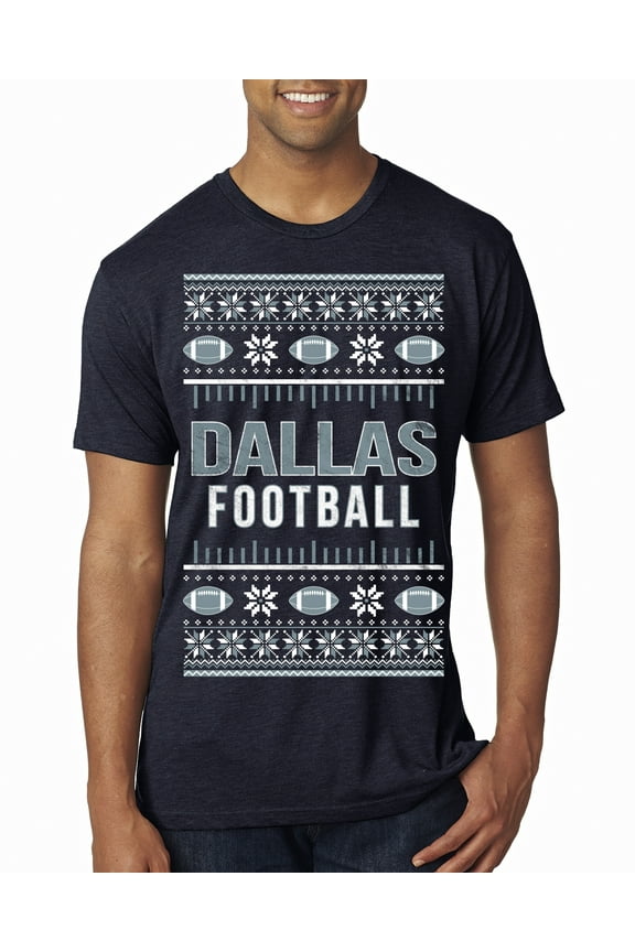 City of Dallas DAL American Football Fantasy Fan Sports Men Premium Tri Blend T-Shirt, Vintage Navy, Medium