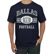 Wild Bobby City of Dallas DAL American Football Fantasy Fan Sports Men's Graphic T-Shirt, Navy, 4XL