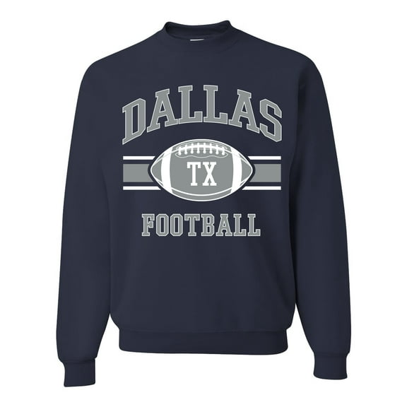 Wild Bobby City of Dallas DAL American Football Fantasy Fan Sports Unisex Crewneck Graphic Sweatshirt, Navy, 2XL