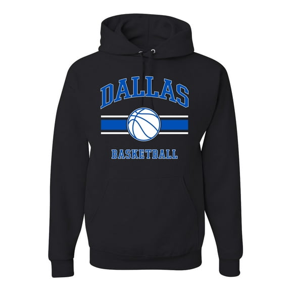 Wild Bobby City of Dallas DAL Basketball Fantasy Fan Sports Unisex Hoodie Sweatshirt, Black, Small
