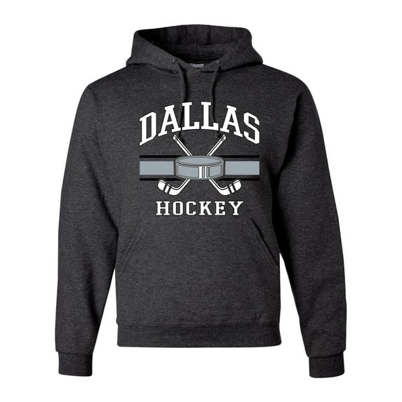 Wild Bobby City of Dallas Hockey Fantasy Fan Sports Unisex Hoodie Sweatshirt, Heather Black, 3X-Large