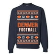 thumbnail image 1 of Wild Bobby City of Denver DEN American Football Fantasy Fan Sports Unisex Crewneck Sweatshirt, Navy, 3X-Large, 1 of 6