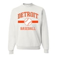thumbnail image 1 of Wild Bobby City of Detroit Baseball Fantasy Fan Sports Unisex Crewneck Sweatshirt, White, XX-Large, 1 of 6