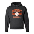 thumbnail image 1 of Wild Bobby City of Detroit Baseball Fantasy Fan Sports Unisex Hoodie Sweatshirt, Heather Black, 3X-Large, 1 of 6