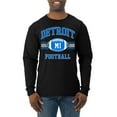 thumbnail image 1 of Wild Bobby City of Detroit DET American Football Fantasy Fan Sports Mens Long Sleeve Shirt, Black, 2XL, 1 of 3