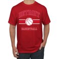 thumbnail image 1 of Wild Bobby City of Detroit DET Basketball Fantasy Fan Sports Men's T-Shirt, Red, 4X-Large, 1 of 5