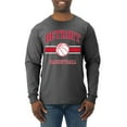 thumbnail image 1 of Wild Bobby City of Detroit DET Basketball Fantasy Fan Sports Mens Long Sleeve Shirt, Heather Black, 3X-Large, 1 of 5