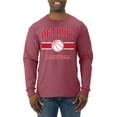 thumbnail image 1 of Wild Bobby City of Detroit DET Basketball Fantasy Fan Sports Mens Long Sleeve Shirt, Vintage Heather Red, Medium, 1 of 5
