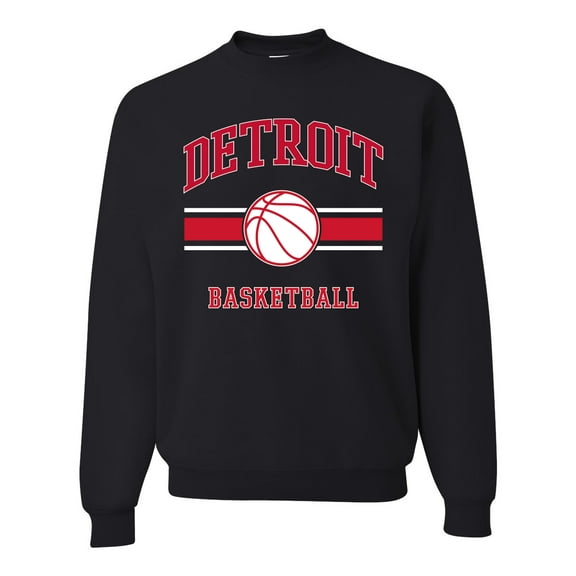 Wild Bobby City of Detroit DET Basketball Fantasy Fan Sports Unisex Crewneck Sweatshirt, Black, Small
