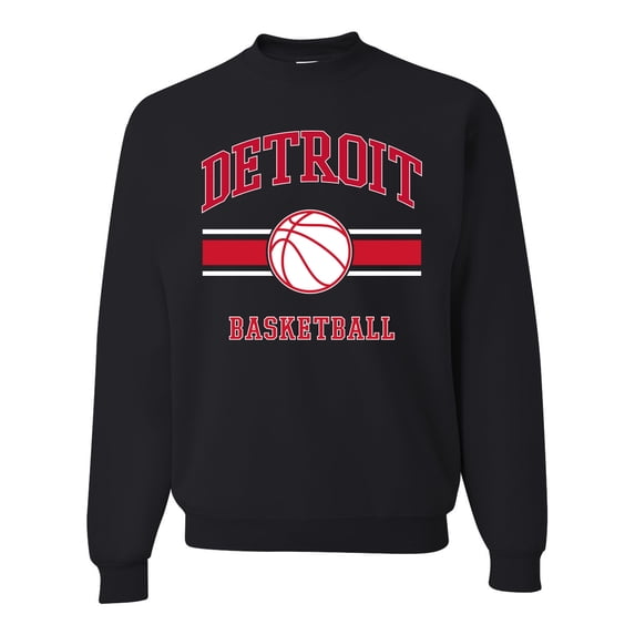 Wild Bobby City of Detroit DET Basketball Fantasy Fan Sports Unisex Crewneck Sweatshirt, Black, XX-Large