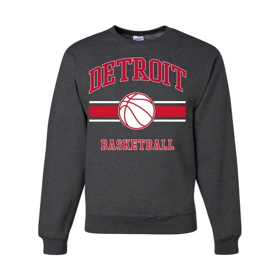 Wild Bobby City of Detroit DET Basketball Fantasy Fan Sports Unisex Crewneck Sweatshirt, Heather Black, X-Large