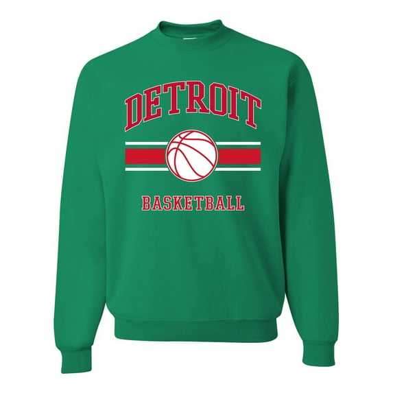 Wild Bobby City of Detroit DET Basketball Fantasy Fan Sports Unisex Crewneck Sweatshirt, Kelly, 4X-Large