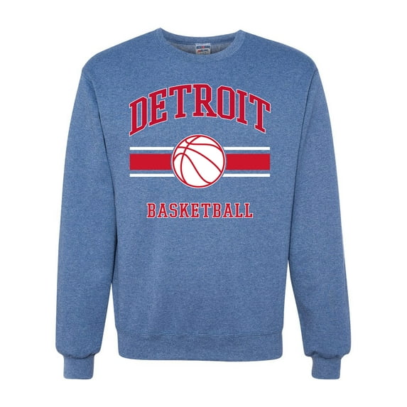 Wild Bobby City of Detroit DET Basketball Fantasy Fan Sports Unisex Crewneck Sweatshirt, Vintage Heather Blue, Medium