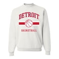 thumbnail image 1 of Wild Bobby City of Detroit DET Basketball Fantasy Fan Sports Unisex Crewneck Sweatshirt, White, XX-Large, 1 of 5