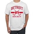 thumbnail image 1 of Wild Bobby City of Detroit Hockey Fantasy Fan Sports Men's T-Shirt, White, Medium, 1 of 5