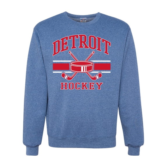 Wild Bobby City of Detroit Hockey Fantasy Fan Sports Unisex Crewneck Sweatshirt, Vintage Heather Blue, XX-Large
