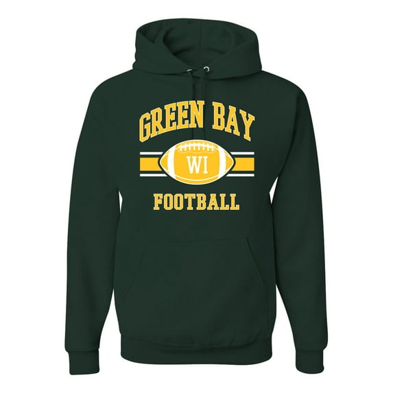 Wild Bobby, City of Green Bay GB, American Football, Mens Sports ,Graphic Hoodie, Forest Green, 3XL