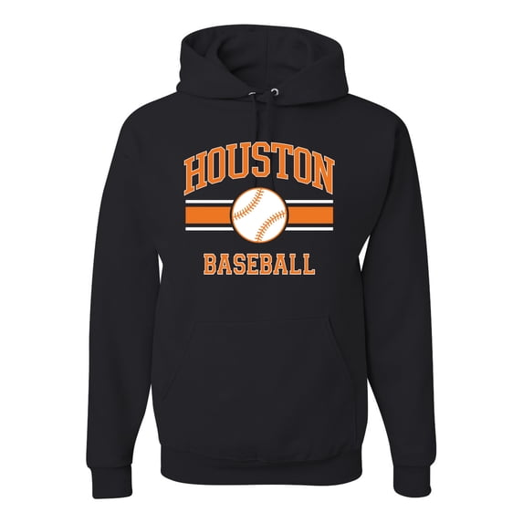 Wild Bobby City of Houston Baseball Fantasy Fan Sports Unisex Hoodie Sweatshirt, Black, Medium