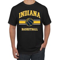 Wild Bobby City of Indiana IND Basketball Fantasy Fan Sports Men's T-Shirt, Black, Small