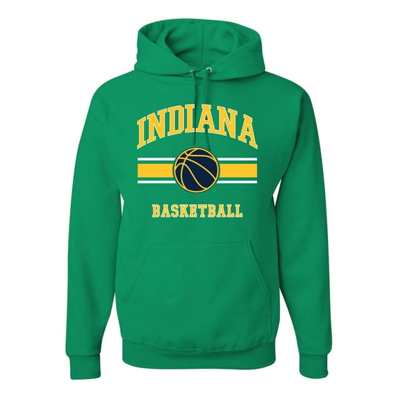 Wild Bobby City of Indiana IND Basketball Fantasy Fan Sports Unisex Hoodie Sweatshirt, Kelly, Large