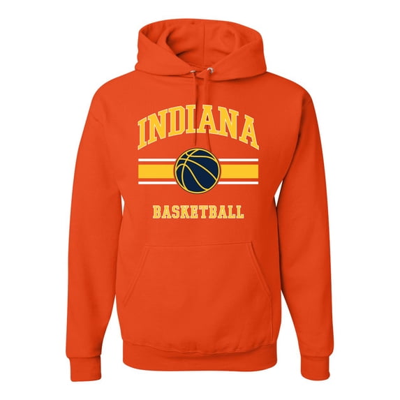Wild Bobby City of Indiana IND Basketball Fantasy Fan Sports Unisex Hoodie Sweatshirt, Orange, Large