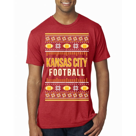 Wild Bobby City of Kansas City KC American Football Fantasy Fan Sports Men Premium Tri Blend T-Shirt, Vintage Red, Medium