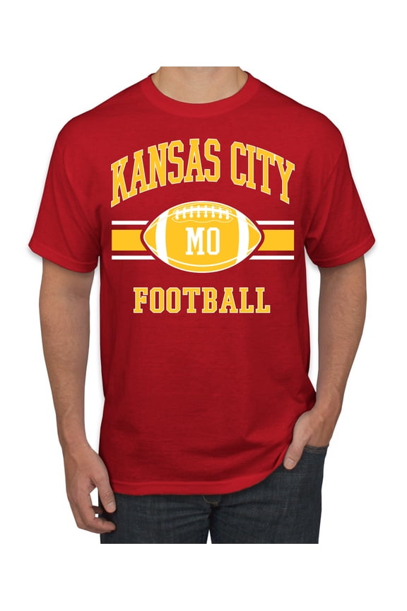 , City of Kansas City KC American Football Fantasy Fan Sports Men's Graphic T-Shirt, Red, Medium