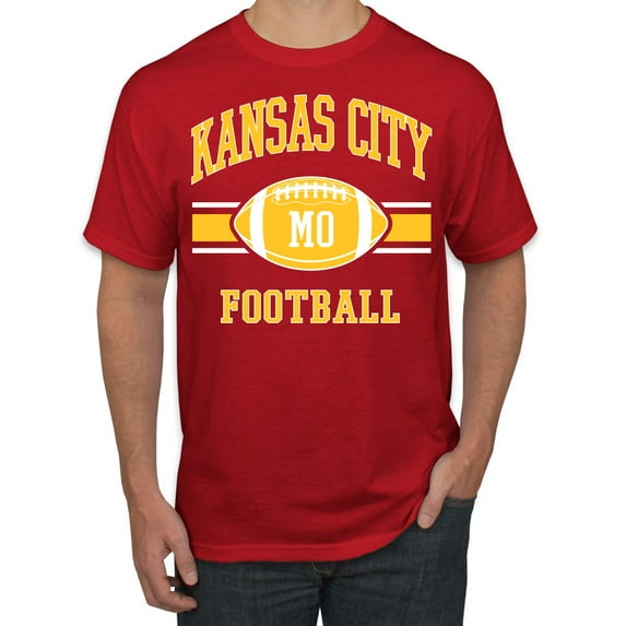 Wild Bobby, City of Kansas City KC American Football Fantasy Fan Sports Men's Graphic T-Shirt, Red, X-Large