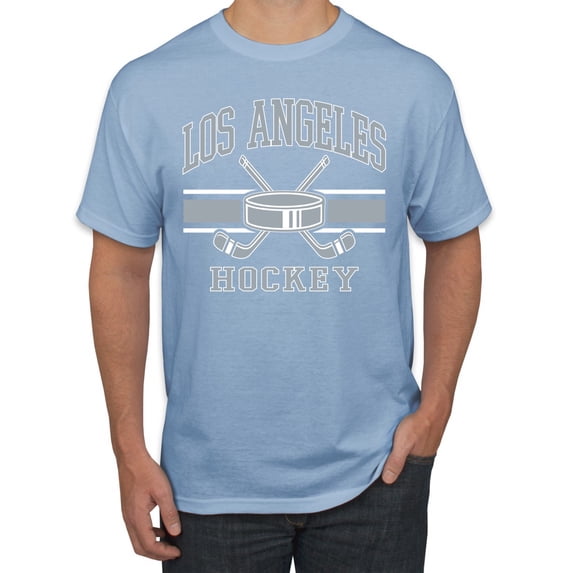 Wild Bobby City of Los Angeles Hockey Fantasy Fan Sports Men's T-Shirt, Light Blue, 4X-Large