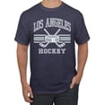 thumbnail image 1 of Wild Bobby City of Los Angeles Hockey Fantasy Fan Sports Men's T-Shirt, Vintage Heather Navy, 5X-Large, 1 of 5