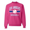 thumbnail image 1 of Wild Bobby City of Los Angeles LA Baseball Fantasy Fan Sports Unisex Crewneck Sweatshirt, Fuschia, XX-Large, 1 of 6