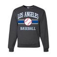 thumbnail image 1 of Wild Bobby City of Los Angeles LA Baseball Fantasy Fan Sports Unisex Crewneck Sweatshirt, Heather Black, Small, 1 of 6
