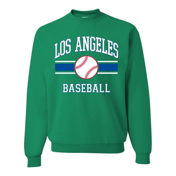 Wild Bobby City of Los Angeles LA Baseball Fantasy Fan Sports Unisex Crewneck Sweatshirt, Kelly, Small