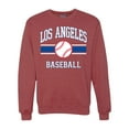 thumbnail image 1 of Wild Bobby City of Los Angeles LA Baseball Fantasy Fan Sports Unisex Crewneck Sweatshirt, Vintage Heather Red, Small, 1 of 6