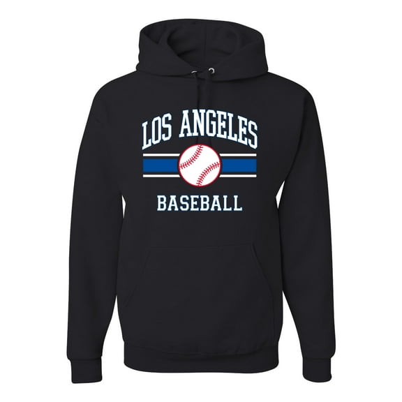 Wild Bobby City of Los Angeles LA Baseball Fantasy Fan Sports Unisex Hoodie Sweatshirt, Black, Small