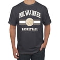 thumbnail image 1 of Wild Bobby City of Milwaukee Basketball Fantasy Fan Sports Men's T-Shirt, Charcoal, XX-Large, 1 of 5