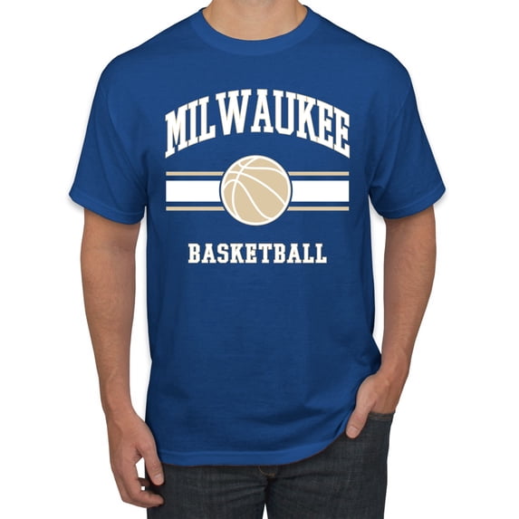 Wild Bobby City of Milwaukee Basketball Fantasy Fan Sports Men's T-Shirt, Royal, 5X-Large