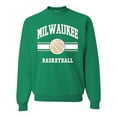thumbnail image 1 of Wild Bobby City of Milwaukee Basketball Fantasy Fan Sports Unisex Crewneck Sweatshirt, Kelly, Large, 1 of 5
