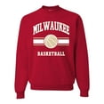thumbnail image 1 of Wild Bobby City of Milwaukee Basketball Fantasy Fan Sports Unisex Crewneck Sweatshirt, Red, 5X-Large, 1 of 5